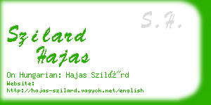 szilard hajas business card